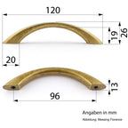 Möbelgriffe CREMONA 120mm altsilbern