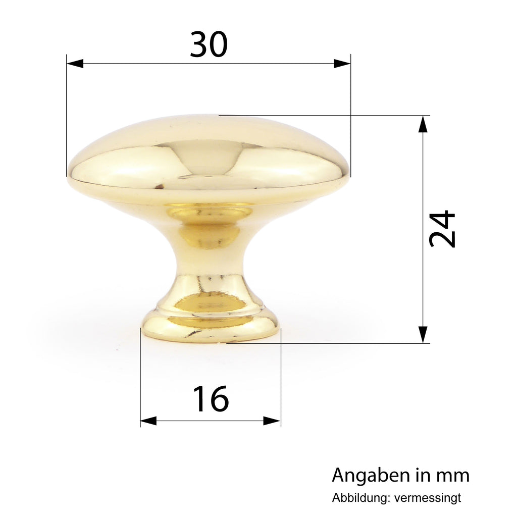 Möbelknopf Landhausstil schwarz - 30 mm