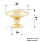 Möbelknopf Landhausstil schwarz - 30 mm