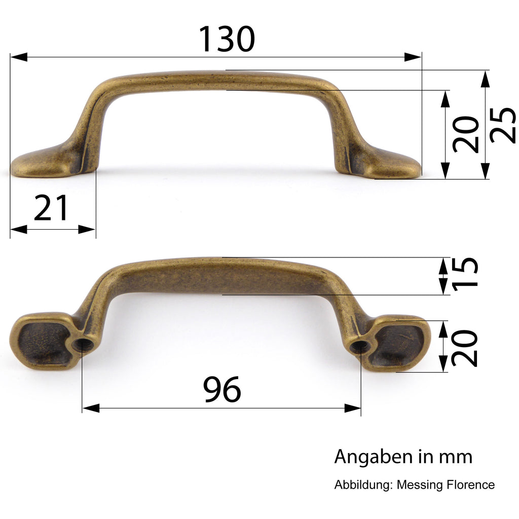 Küchengriffe Landhausstil Messing Antik groß