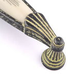 Landhausstil Möbelgriffe VENEZIA ÄHRE mit Porzellan-Inlay Avorio