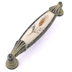 Landhausstil Möbelgriffe VENEZIA ÄHRE mit Porzellan-Inlay Avorio