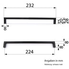 Möbelgriff Dukono 224 mm schwarz matt