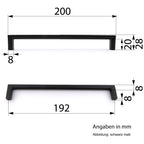 Möbelgriff Dukono 200 mm schwarz matt