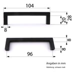 Möbelgriff Dukono 104 mm schwarz matt
