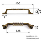 Möbelgriffe Arts - Crafts Messing Florence 166 mm