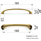 Möbelgriffe Sensations Valenzia Gold 160 mm