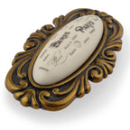 Möbelknauf SANTI Paris mit Porzellan-Inlay Vintage golden