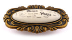 Möbelknauf SANTI Paris mit Porzellan-Inlay Vintage golden