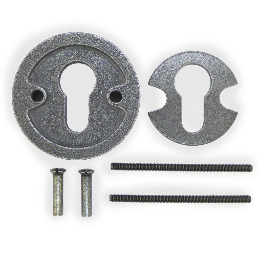 Set Sicherheits - Schlüsselrosette Arles silber matt PZ