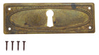 Schlüsselblatt Regency Oval Messing Antik