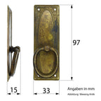 Zieher Regency Oval Messing Antik