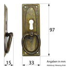 Zieher Regency Oval Messing Antik
