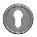 Set Sicherheits - Schlüsselrosette Arles silber matt PZ