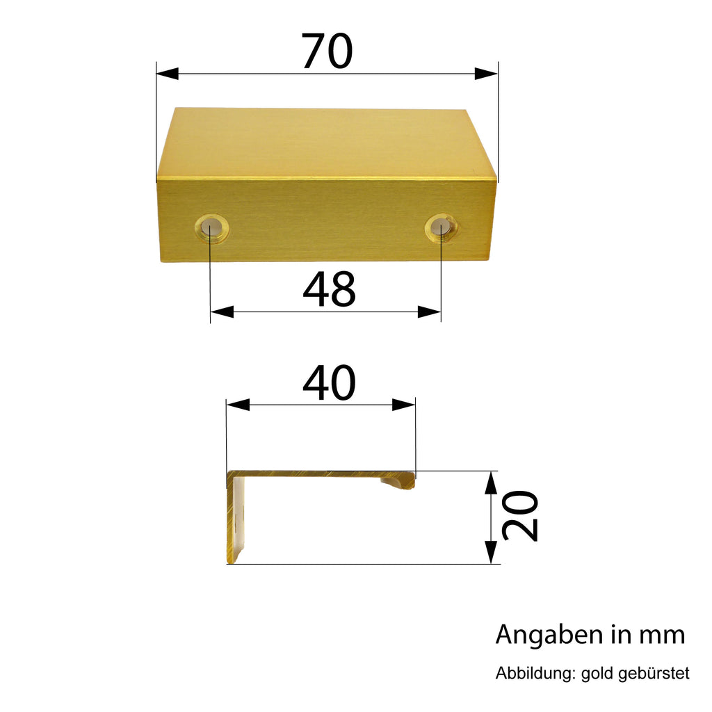 Möbelgriff Jelua Gold gebürstet