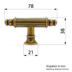 Möbelgriff Royal Vintage Messing Florence