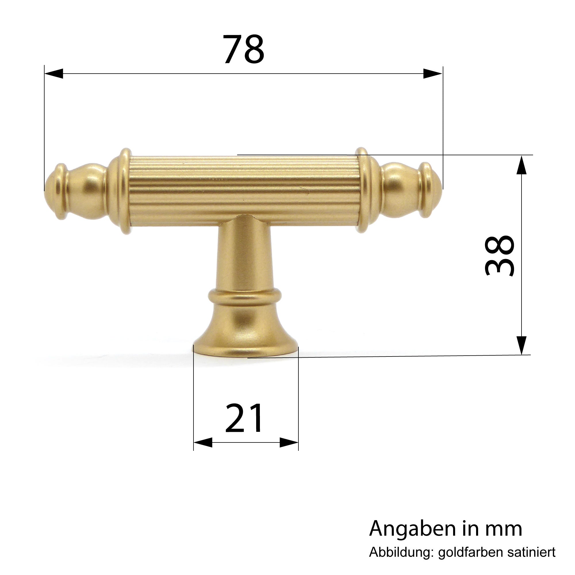 Möbelgriff Royal Vintage goldfarben satiniert