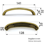 Möbelgriffe SHAPES 128 mm Valenzia golden