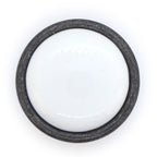 Landhausstil Ø 34mm Porzellanknopf weiß mit Rand Avorio