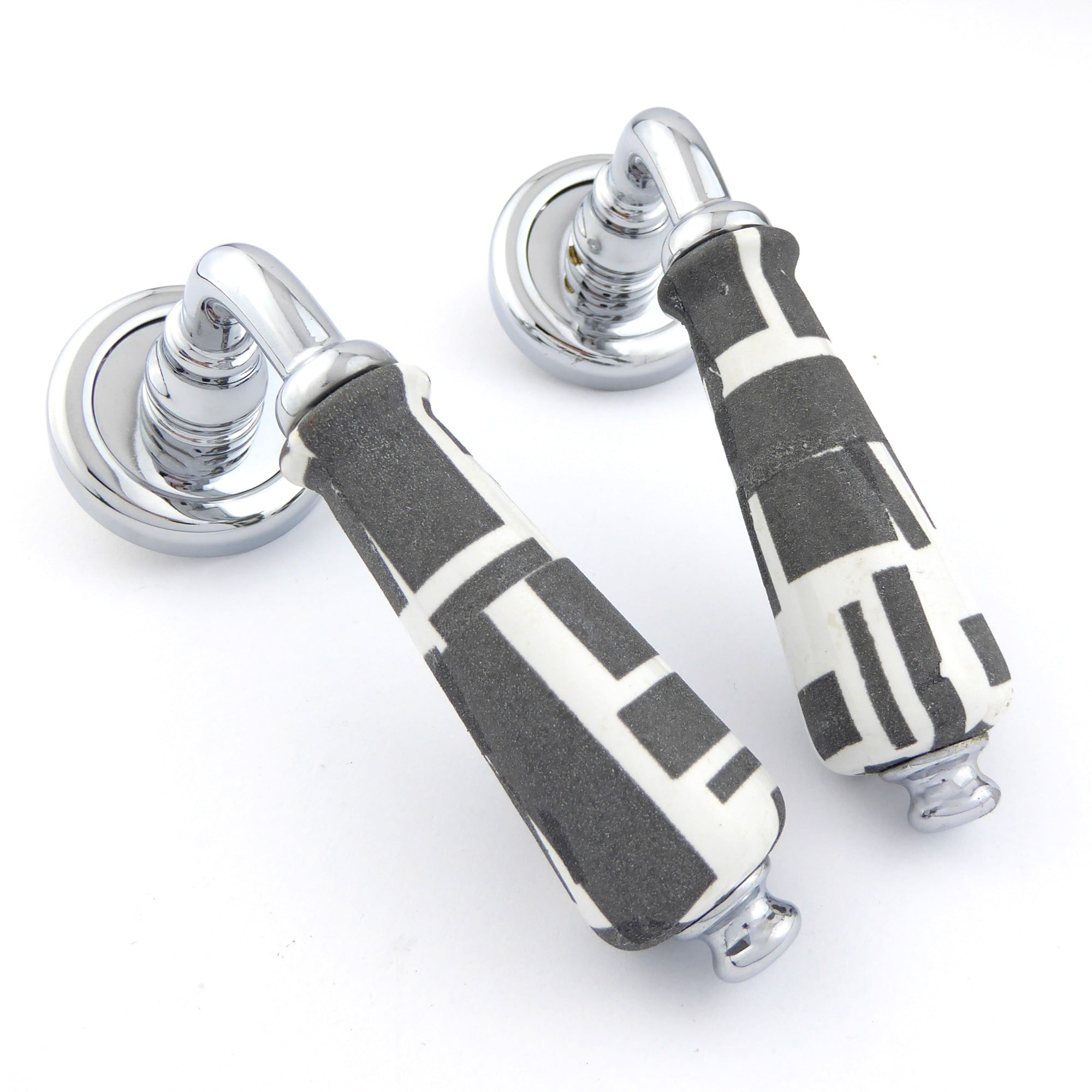 Türgriffe Set RETRO-LOOK Nickel poliert