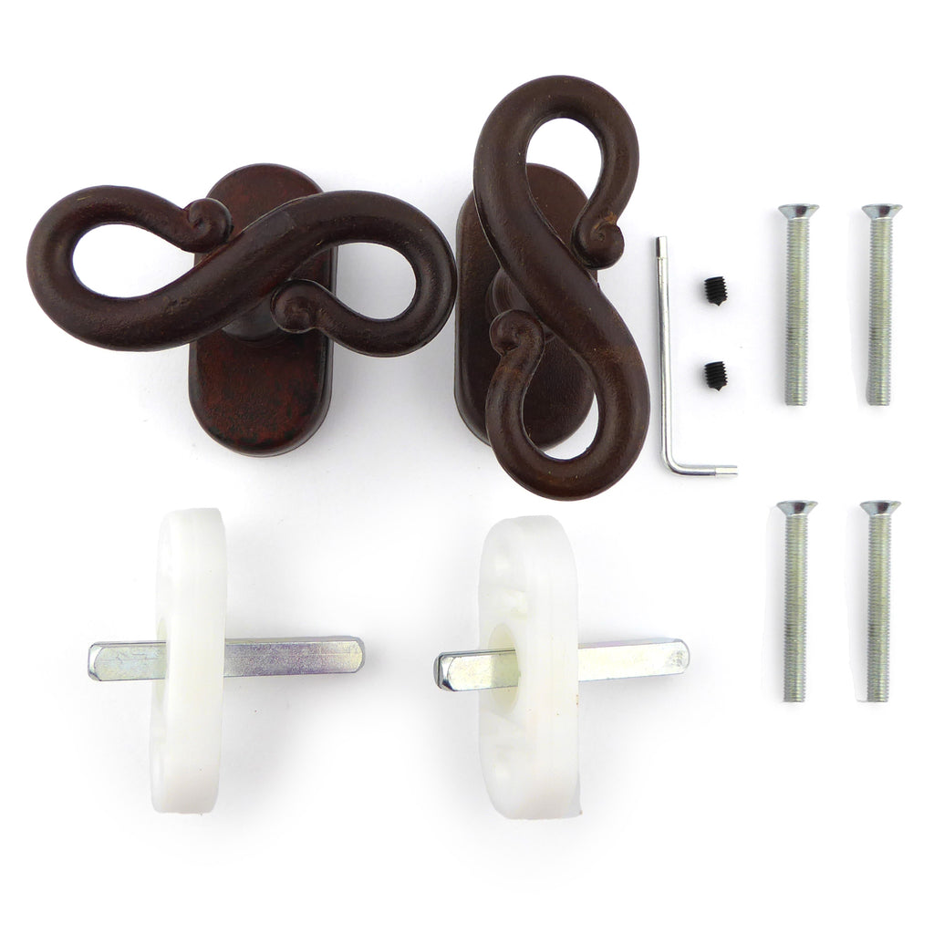 SET- 2teilig Fenstergriffe MONTSÉGUR Antikeisen Dreh- Kipp mechanismus