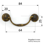 Griff Landhausstil Messing Antik klein