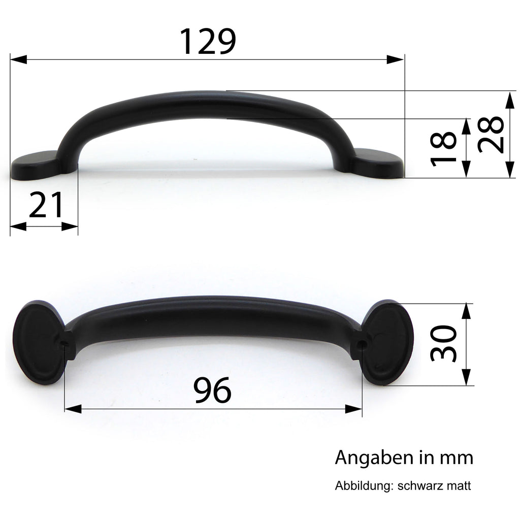 Möbelgriff Nuovo schwarz matt