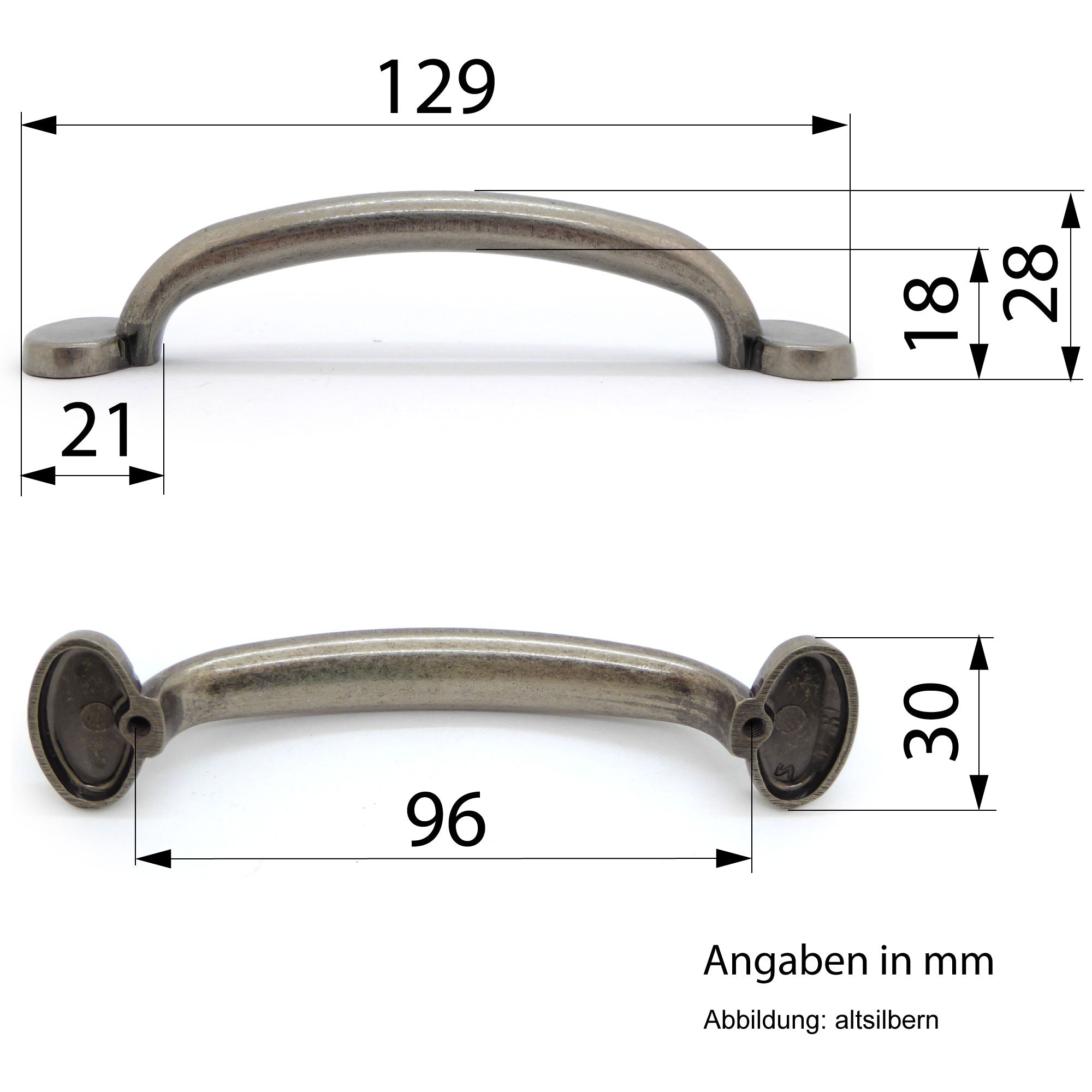 Möbelgriff Nuovo altsilbern