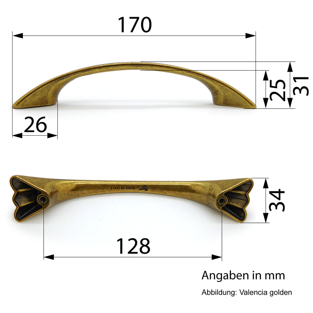 Möbelgriffe Natura Valenzia Gold