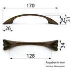 Möbelgriffe NATURA Messing Antik groß
