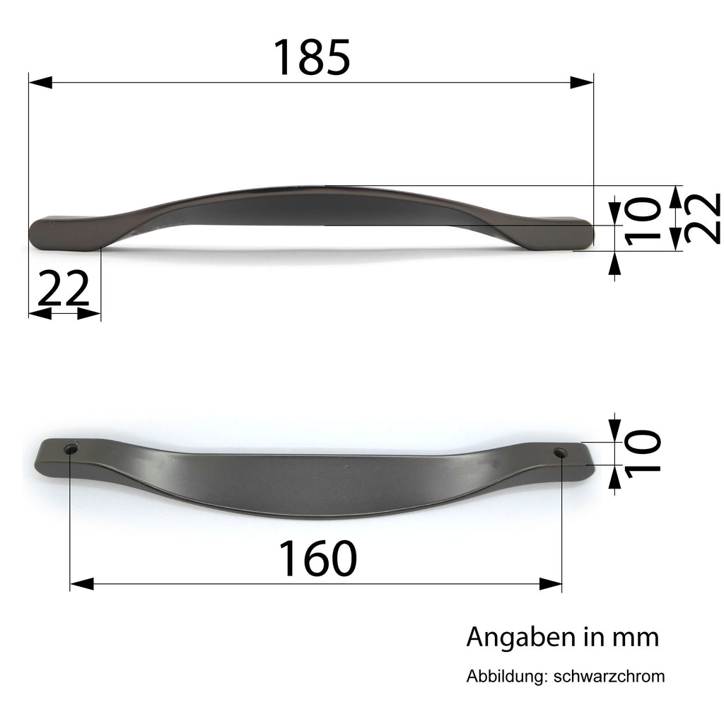 Möbelgriff Hekla schwarzchrom matt
