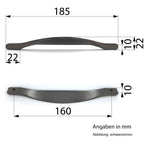 Möbelgriff Hekla schwarzchrom matt