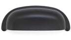 Muschelgriff Tambora Landhausstil groß schwarz matt