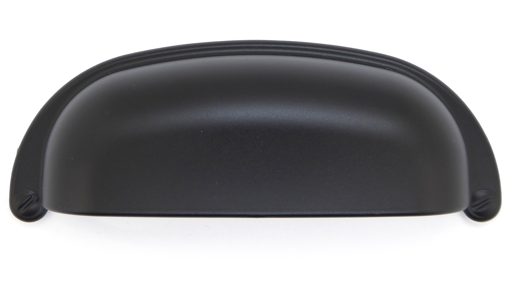 Muschelgriff Tambora Landhausstil groß schwarz matt