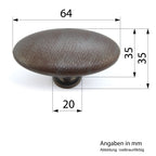 Möbelknauf PEDINA rostbraunfärbig