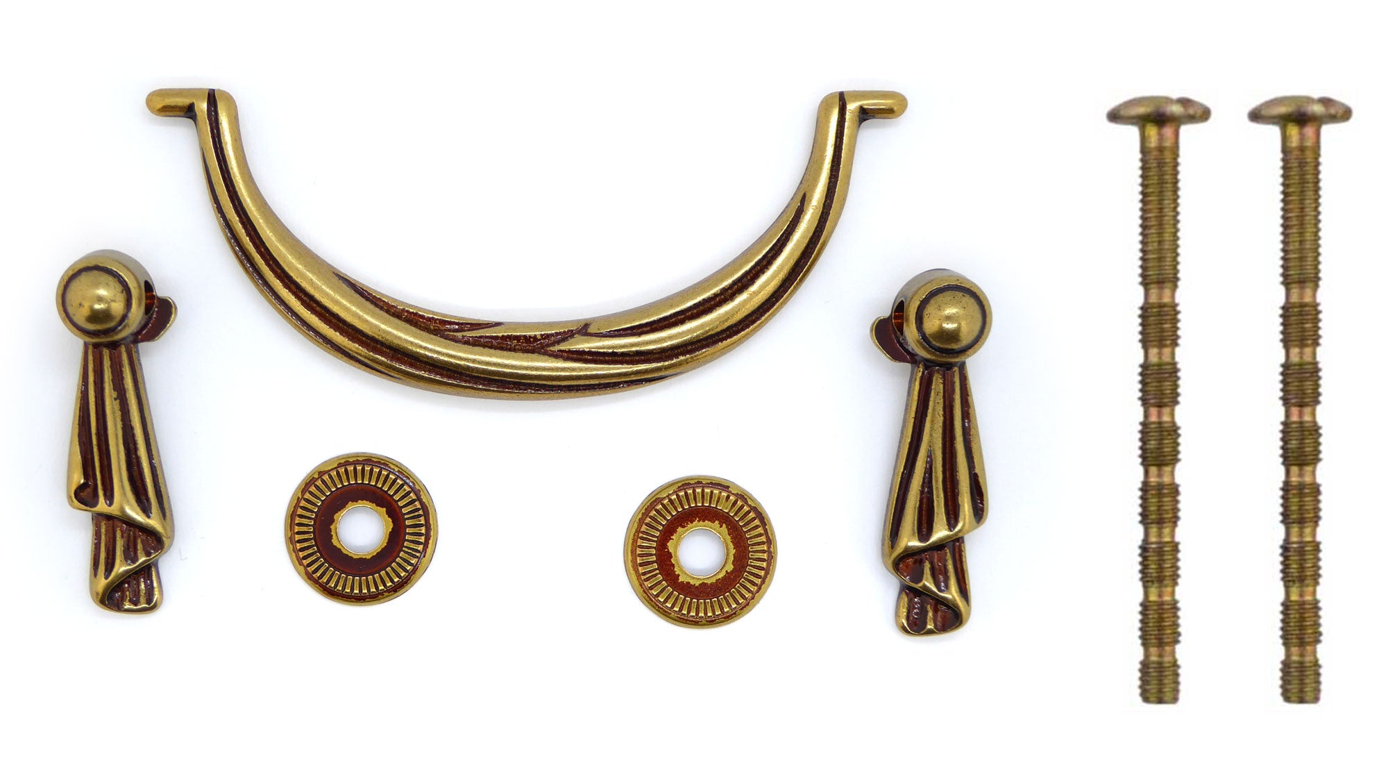 Griff mit Hängern Louis XVI Patiné golden groß