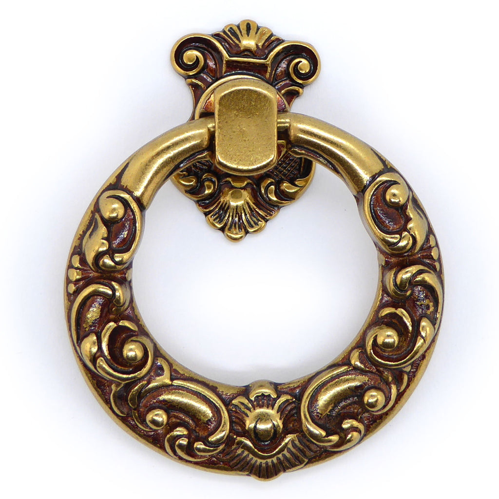 Ringzieher Louis XV Patiné golden groß