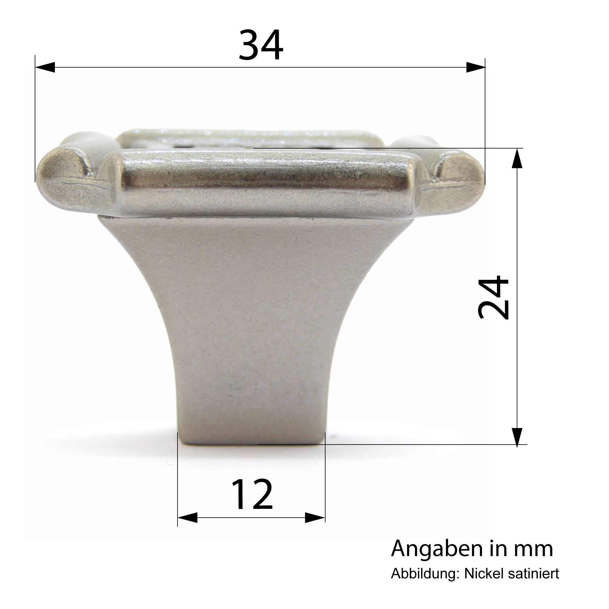Möbelknopf Milano Nickel satiniert
