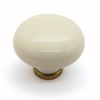 5 Stück Landhausstil Porzellanknopf creme groß Florence Ø 35 mm