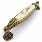 Landhausstil Möbelgriffe VENEZIA ÄHRE mit Porzellan-Inlay Florence